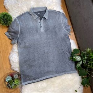 John Varvatos Polo in Distressed Grey Men’s Size Large